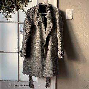 Banana Republic black and white coat